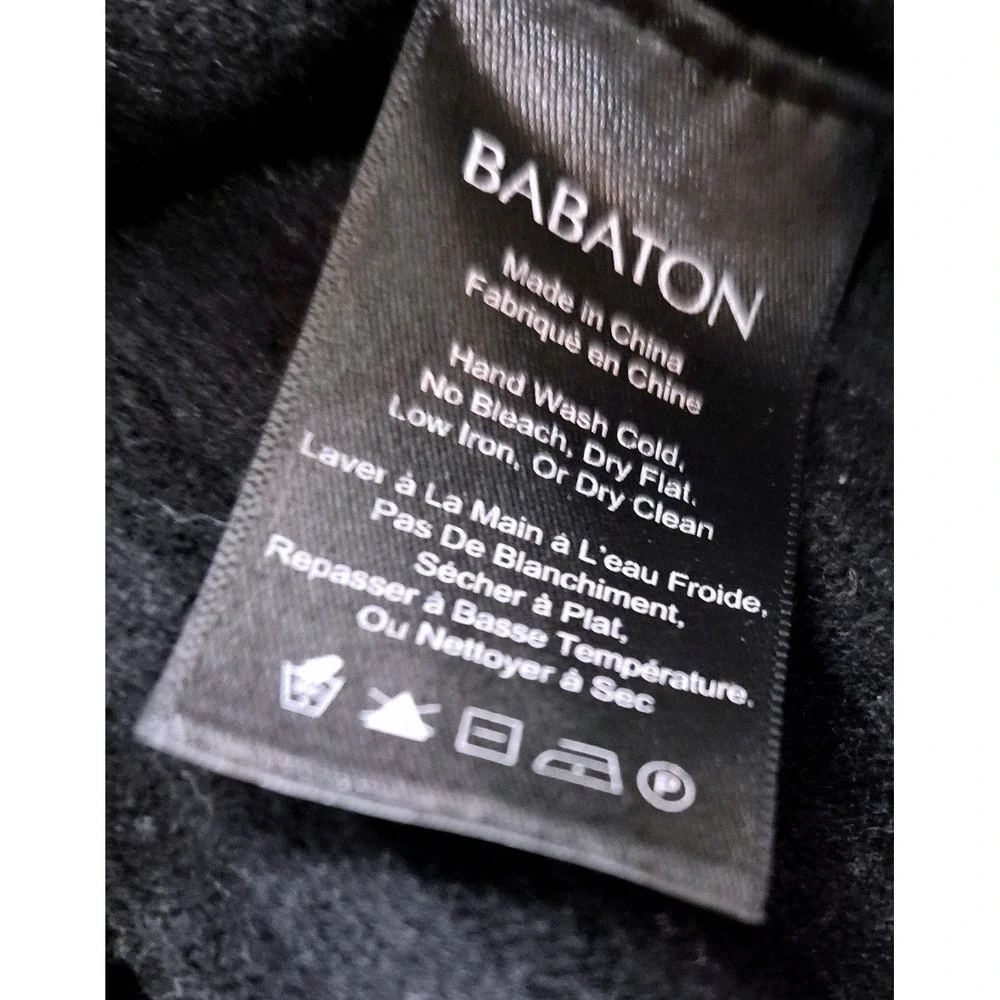 Babaton Women‎ Black Wool Blend Ribbed Knit Cropped Sweater WLV1-3493-46 Size S